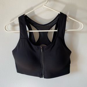 Nike high support padded zip-front sports bra size M